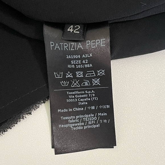 Patrizia Pepe Sequin One Shoulder Cutout Mini Sheath Dress Black Gold IT 42 US 6 - Picture 14 of 15